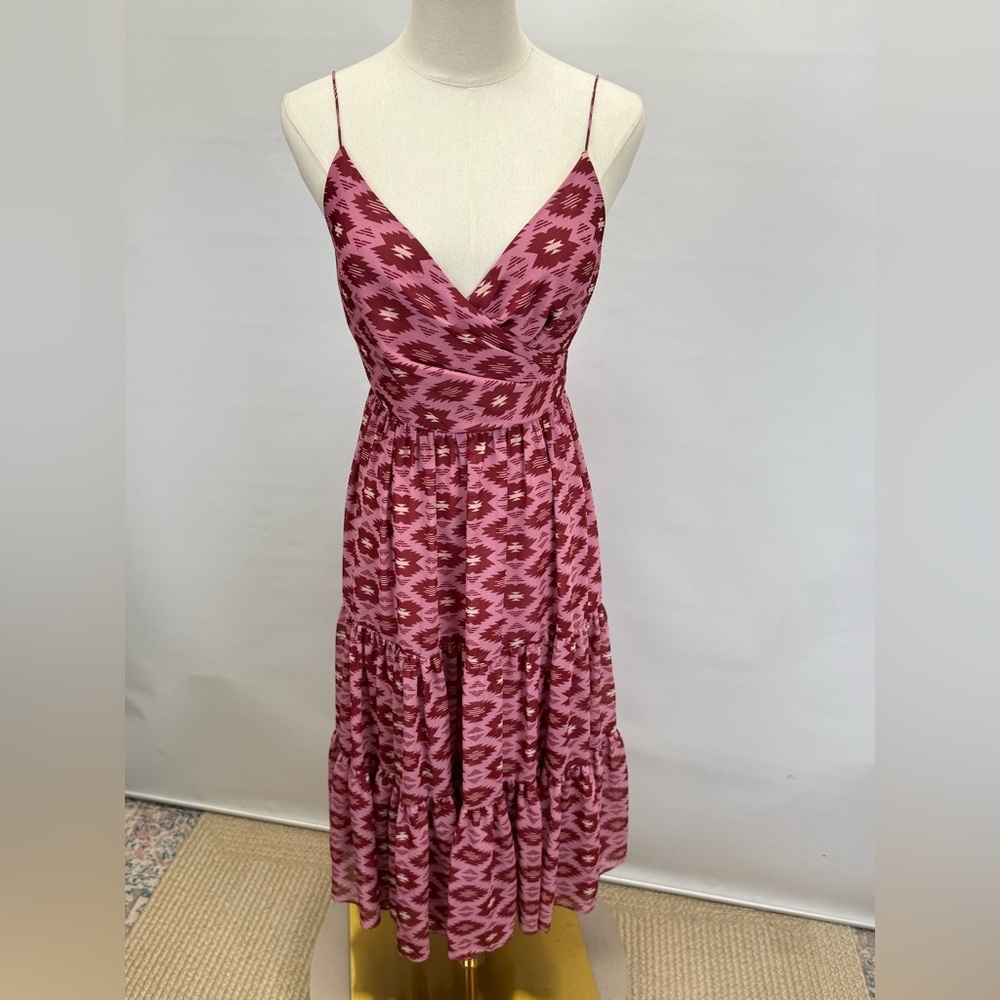 SACHIN & BABI Pink Patterned Midi Dress size 4 - Picture 10 of 16